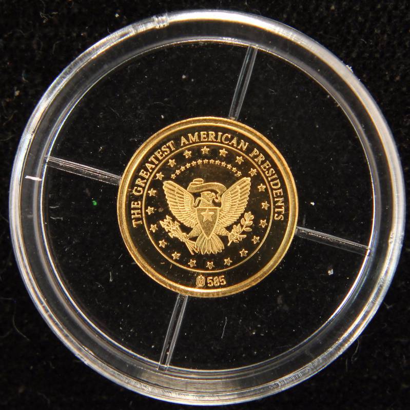 PROOF GOLD 12 GRAM (.5 G) .585 (14K) IN AIRTITE HOLDER WITH CERTIFICATE