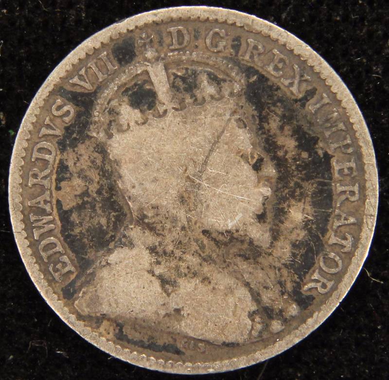1910 CANADA SILVER 5 CENTS VG
