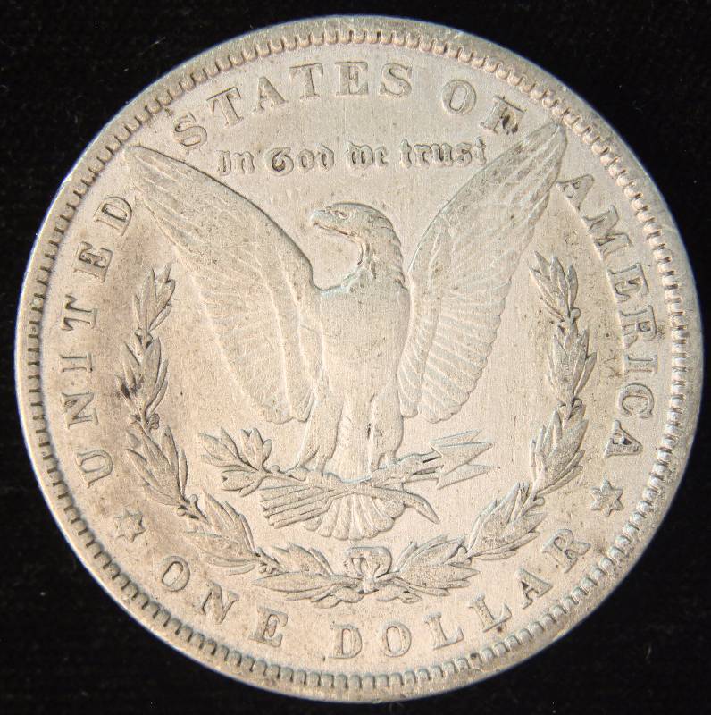 1884 MORGAN SILVER DOLLAR VF DETAILS CLEANED