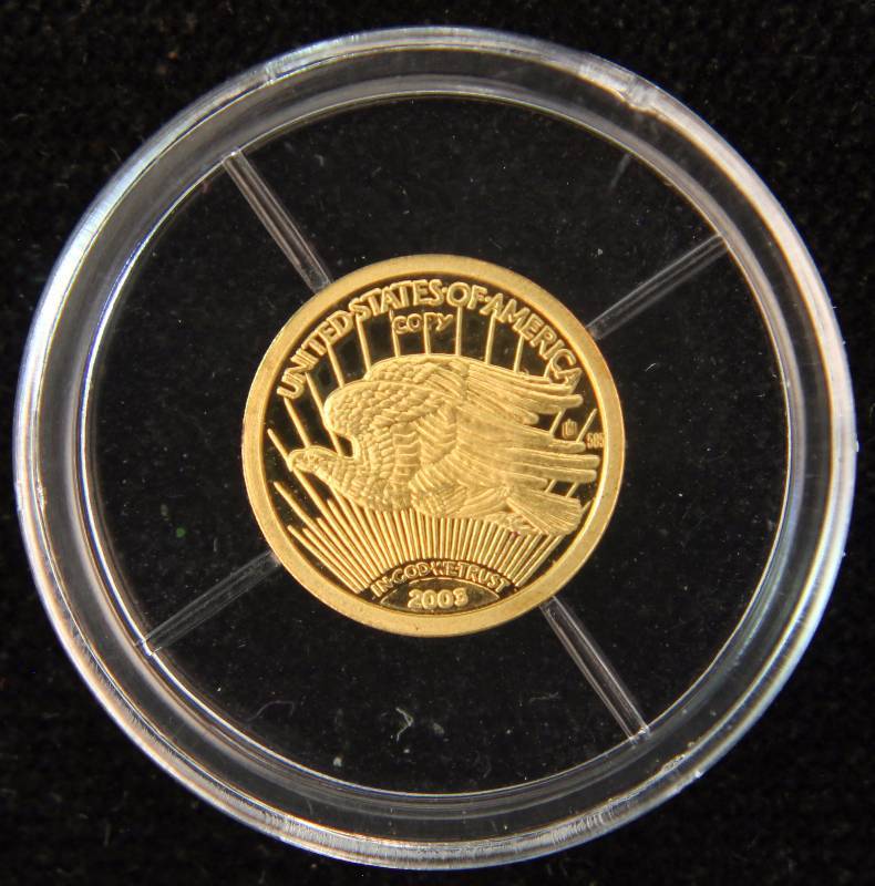 PROOF GOLD 12 GRAM (.5 G) .585 (14K) IN AIRTITE HOLDER WITH CERTIFICATE