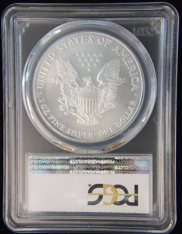 2001 AMERICAN SILVER EAGLE 1 TROY OZ. .999 FINE SILVER MS69 PCGS