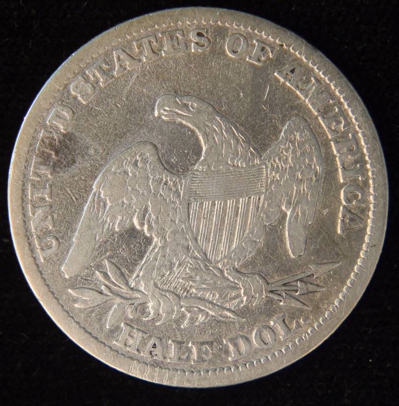 1838 US CAPPED BUST SILVER HALF DOLLAR FINE