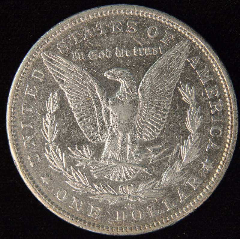 1890-CC CARSON CITY MORGAN SILVER DOLLAR AU