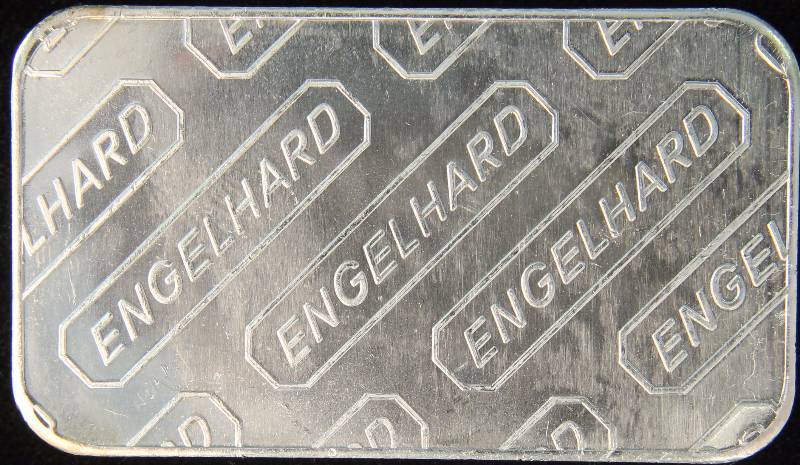 1 TROY OZ. .999 FINE SILVER VINTAGE ENGELHARD BAR