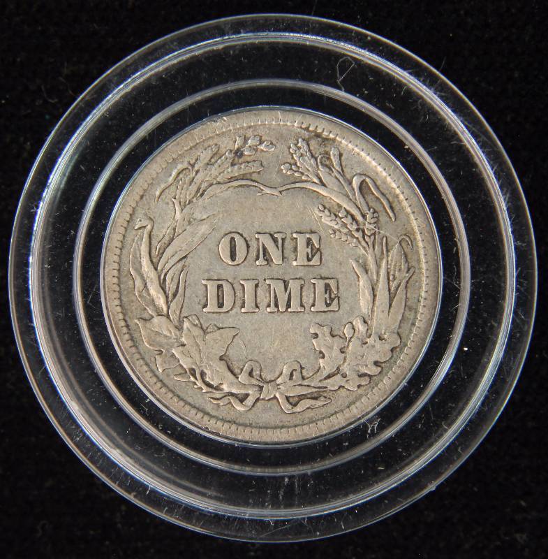 1916 BARBER SILVER DIME VF