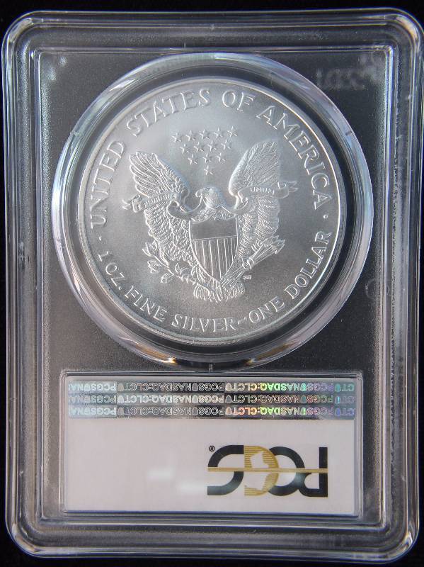 2002 AMERICAN SILVER EAGLE 1 TROY OZ. .999 FINE SILVER MS69 PCGS