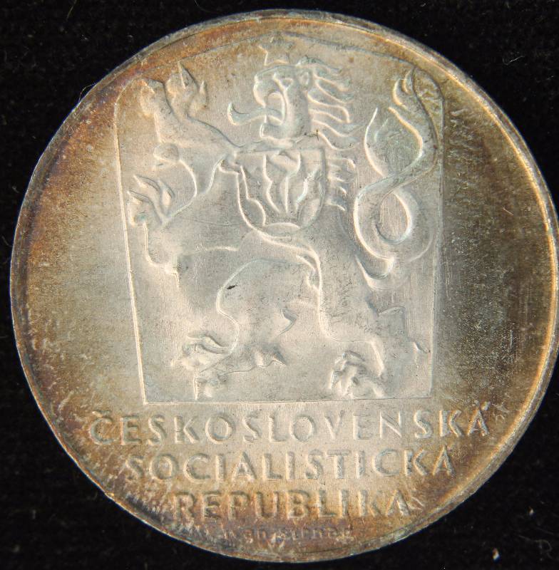 1970 CZECHOSLAVAKIA 25 KORUN (50% SILVER 10 GRAMS)