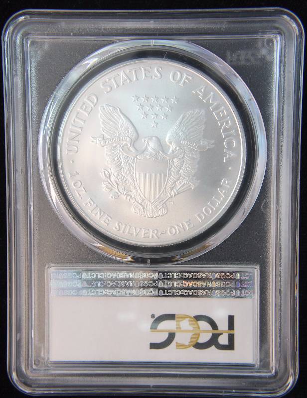 2007 AMERICAN SILVER EAGLE 1 TROY OZ. .999 FINE SILVER MS69 PCGS