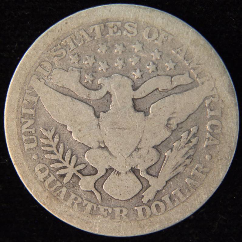 1899 BARBER SILVER QUARTER GOOD