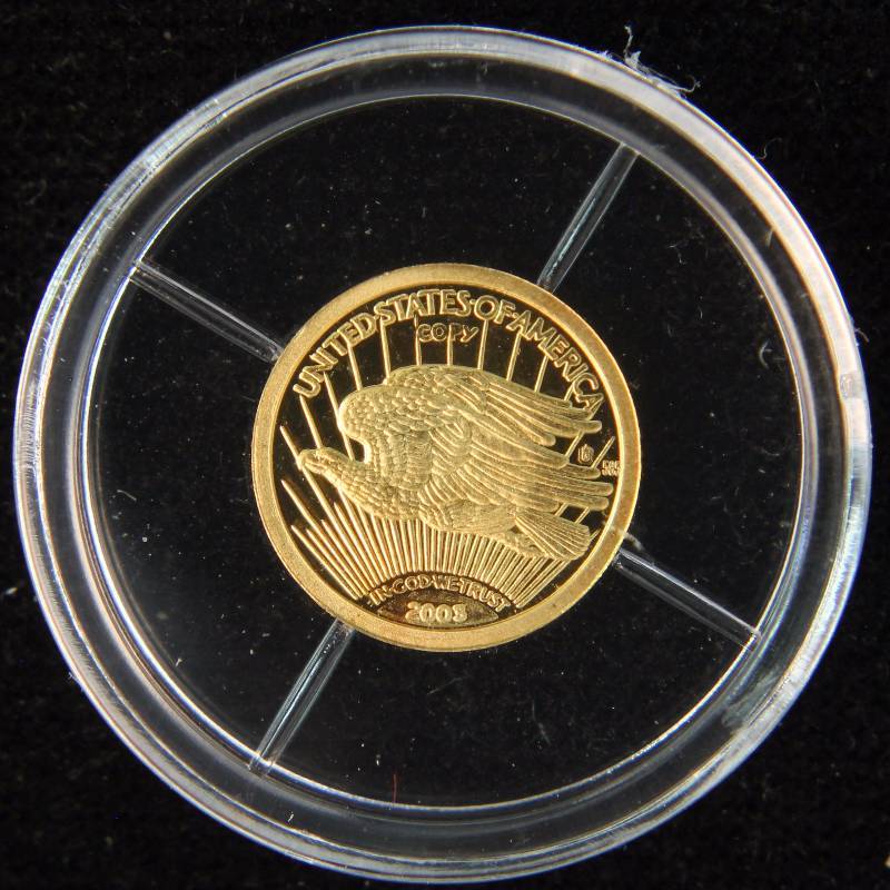 PROOF GOLD 12 GRAM (.5 G) .585 (14K) IN AIRTITE HOLDER WITH CERTIFICATE