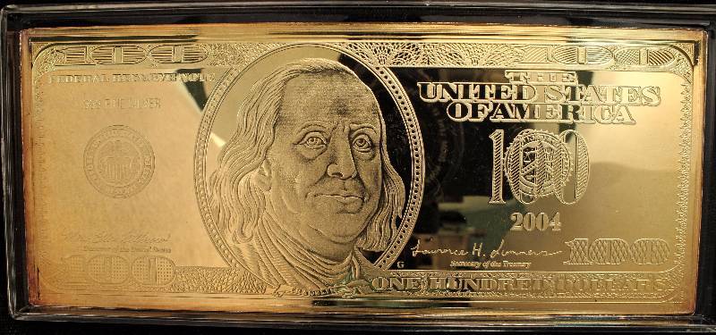 2004 $100 PROOF - 1 TROY OZ. .999 FINE SILVER (24K GOLD LAYERED) IN CASEBOX
