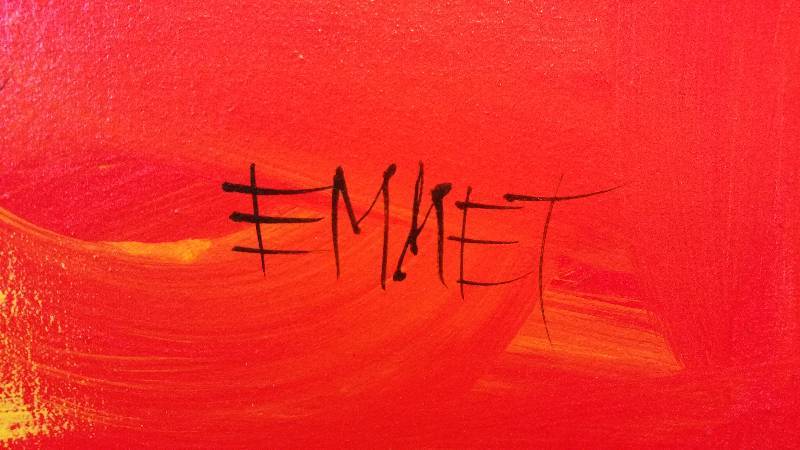 lot 95 image: Emmet the Clown Oil on Canvas