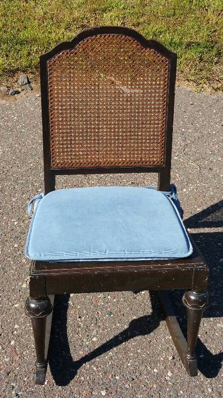 lot 115 image: Antique Cane Back & Seat Rocking Chair