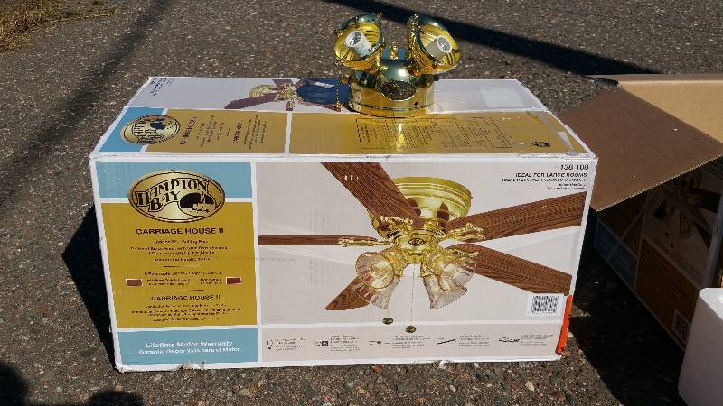 lot 118 image: Hampton Bay 52 Carriage House Ceiling Fan x2