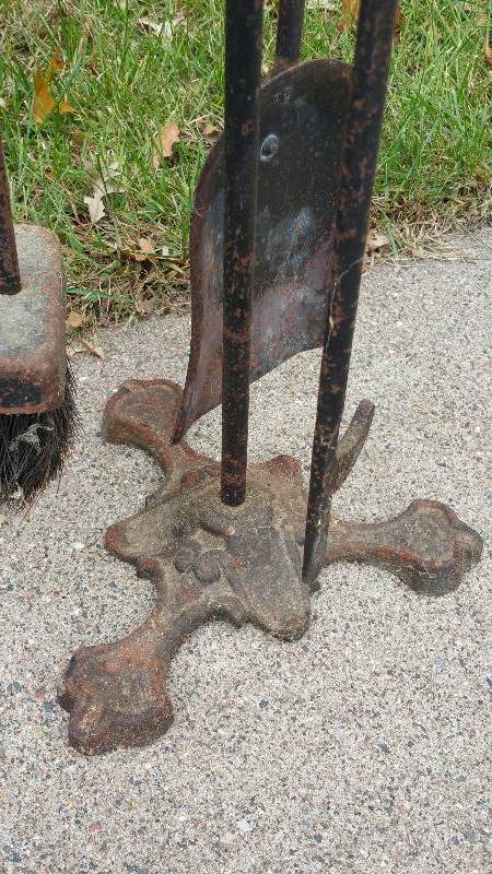lot 124 image: Cast Iron Fireplace Tools