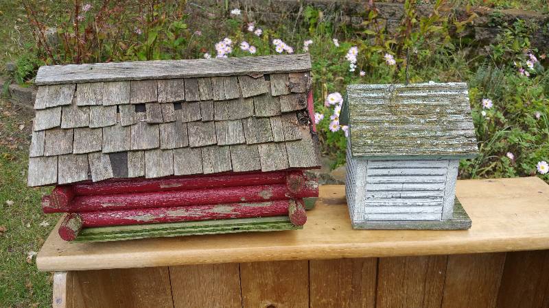 lot 44 image: Custom Made Rustic Artistic Bird Houses