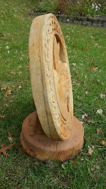 lot 129 image: Concrete Sun & Moon Yard Art