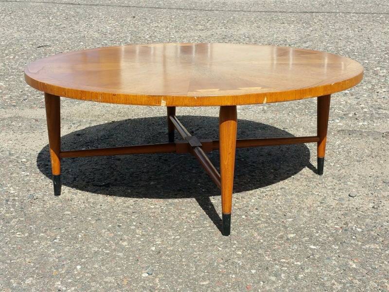 lot 23 image: Lane Acclaim Dovetailed Round Coffee Table Danish Mid Century Modern Altavista