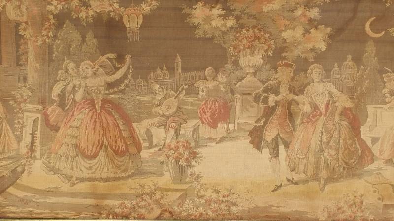 lot 140 image: Antique Austian Tapestry - 1933 Chicago Worlds Fair Display