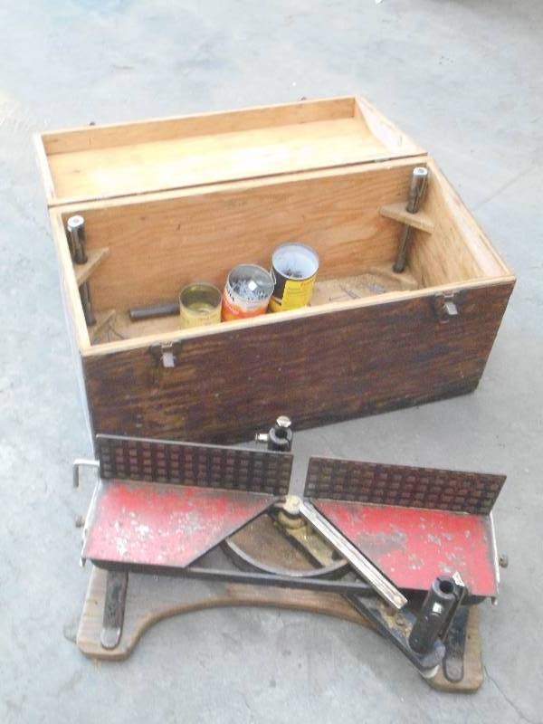 lot 33 image: Heavy Duty Miter Saw With Wood Case...