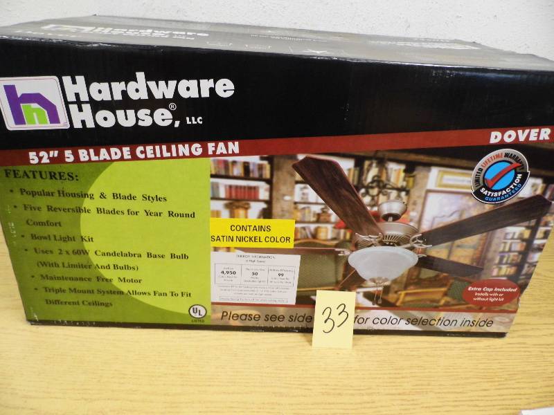 Dover 52  - 5 Blade Ceiling Fan