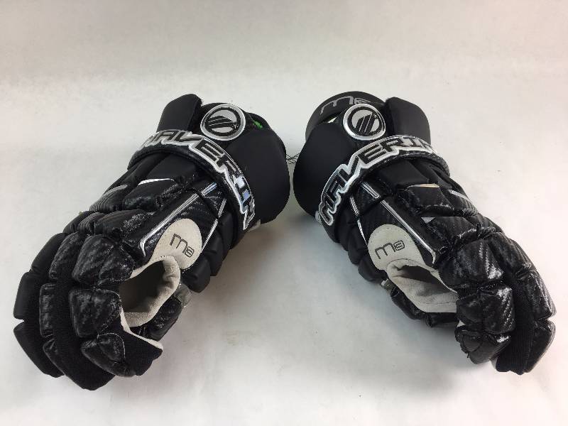 lot 193 image: Maverik M3 Black Lacrosse Gloves Size Medium 12