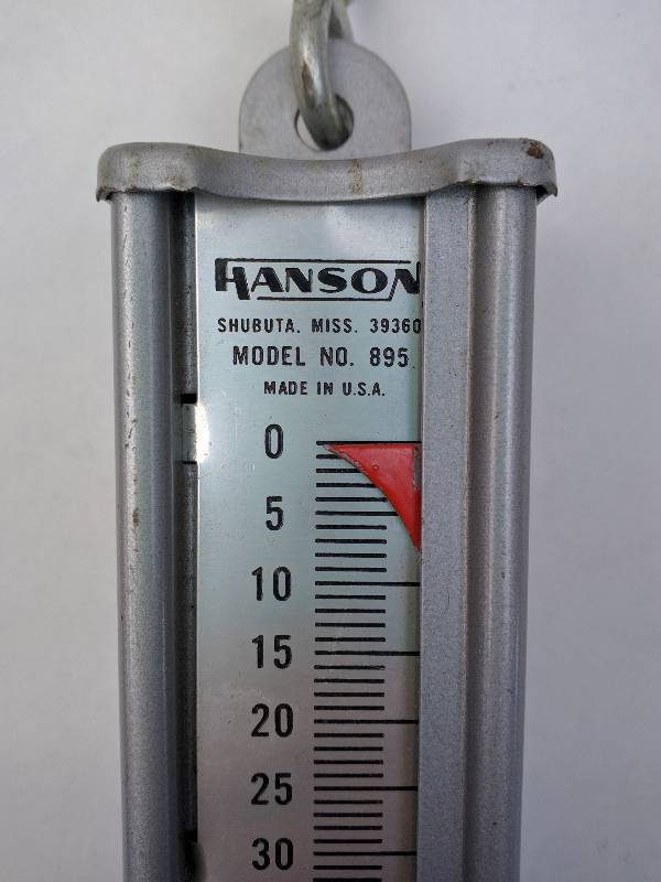 Hanson No. 895 The Viking 50 Lbs. Hanging Scale USA Made Vintage Fishing  Scale