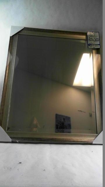 lot 222 image: ProPac Images Brushed Beveled Wall Mirror