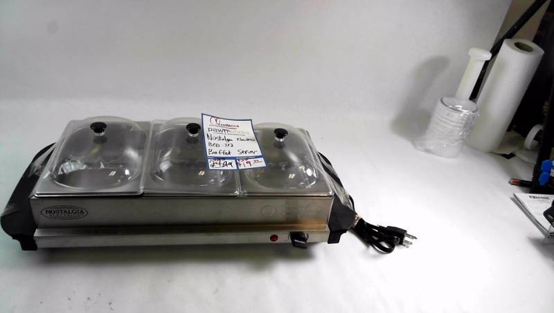 lot 228 image: Three Section Buffet Server, Bottom hot plate