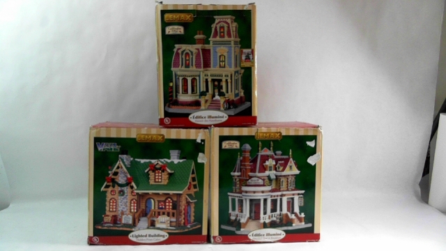 lot 226 image: LeMax Christmas Village Collection, Lot of 3