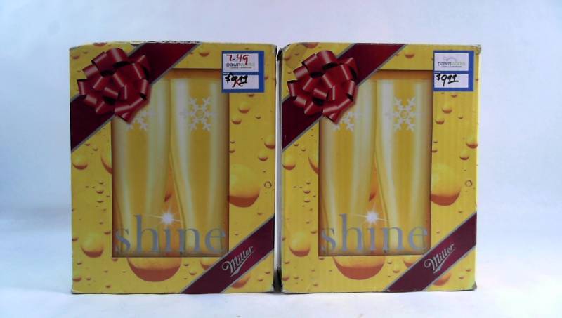 lot 235 image: Miller Shine, 2 sets (4 Glasses total)