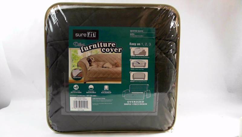 lot 273 image: Surefit Reversible Quilted Suede Deluxe Furniture Cover