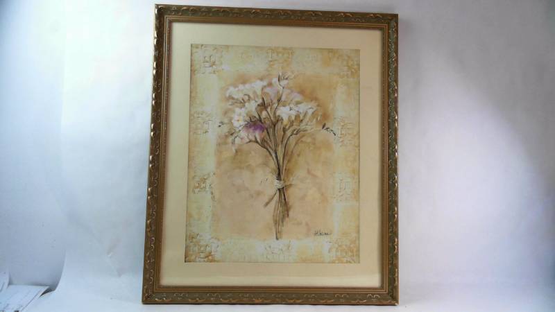 lot 602 image: Floral Bouquet Framed Print By Albena Hristova