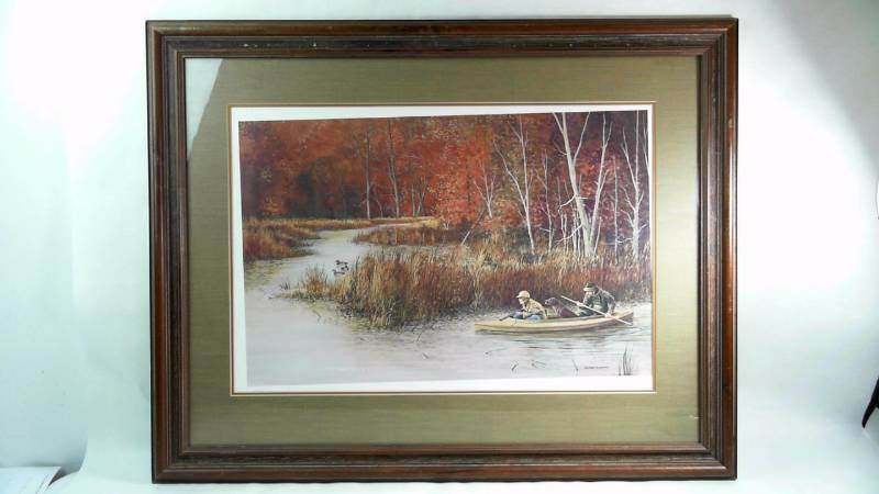 lot 606 image: Andrew Kurzmann Signed Duck Hunter Print