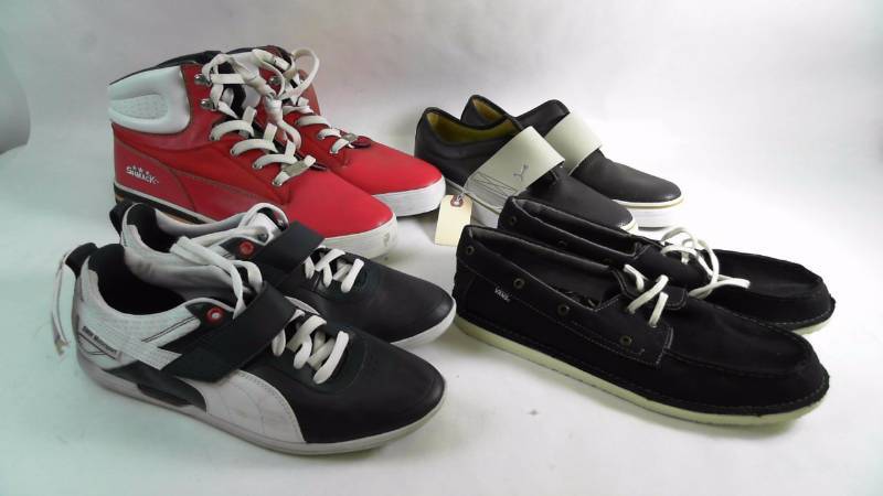 lot 303 image: 4 Pair Shoe Lot - Sizes in description All Sizes Written in Mens (add 2 for womens)