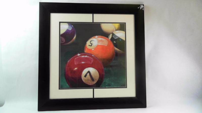 lot 634 image: Billiard Pool Ball Framed Print