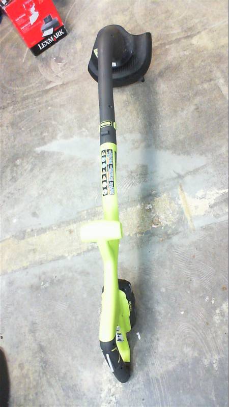 lot 62 image: Ryobi One 18-Volt Lithium-Ion Electric Cordless String Trimmer and Edger weed wacker