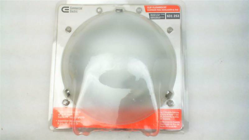 lot 81 image: Commercial Electric 1-light Brushed Nickel Flushmount Fixture 631253 LOT OF 3