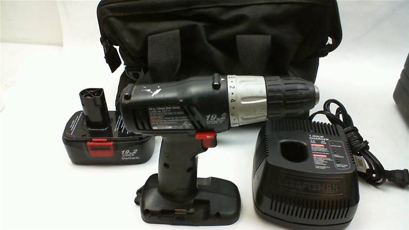 lot 149 image: Craftsman 315116400 38 In Drill With battery and charger in bag