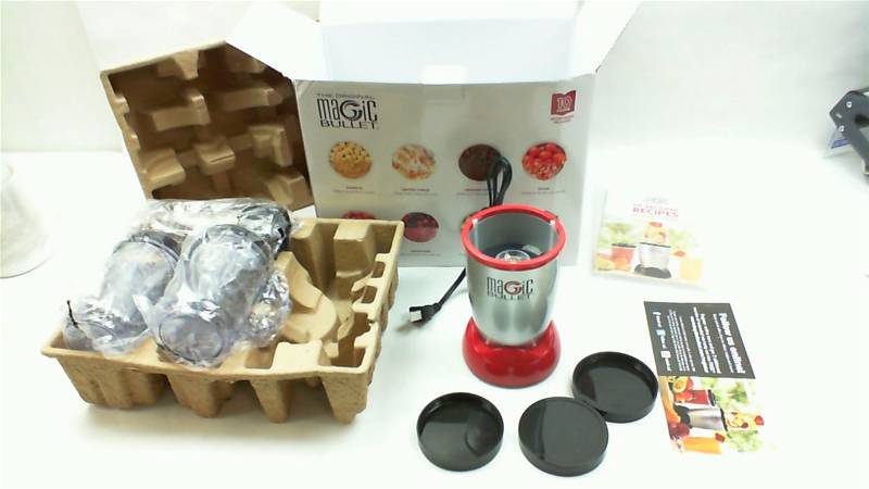 lot 151 image: Magic Bullet Blender, Small, Red New Open Box