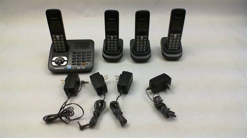 lot 154 image: Panasonic KX TG6445T cordless 4 wireless phone system