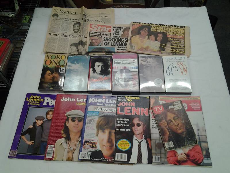 John Lennon Videos-(Some Unopened), Books & Magazines