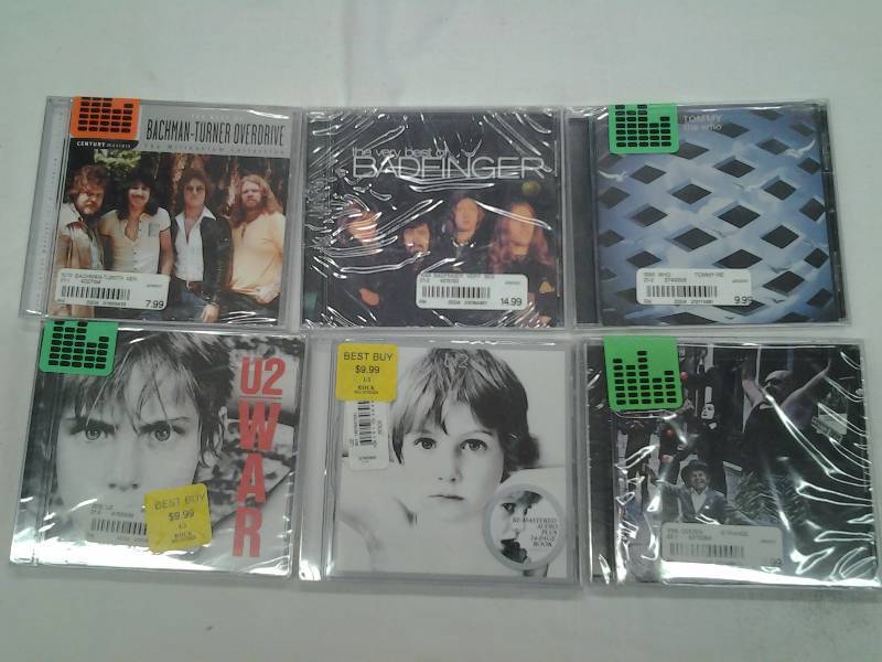 6-Unopened CDs, The Who, BTO, U2, Doors, Badfinger,