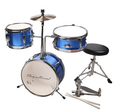 lot 68 image: Spectrum 3-Pc. Junior Drum Set - Blue Color