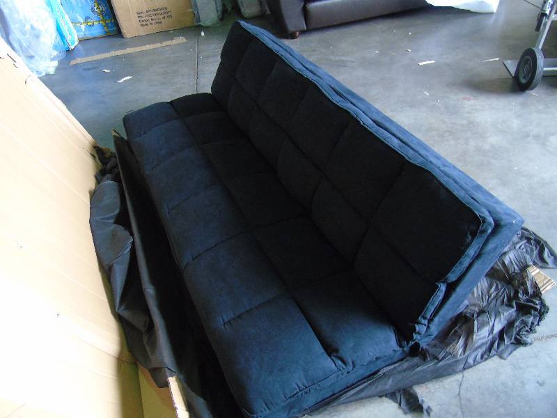 lot 119 image: Allegra Pillow Top Futon - Black