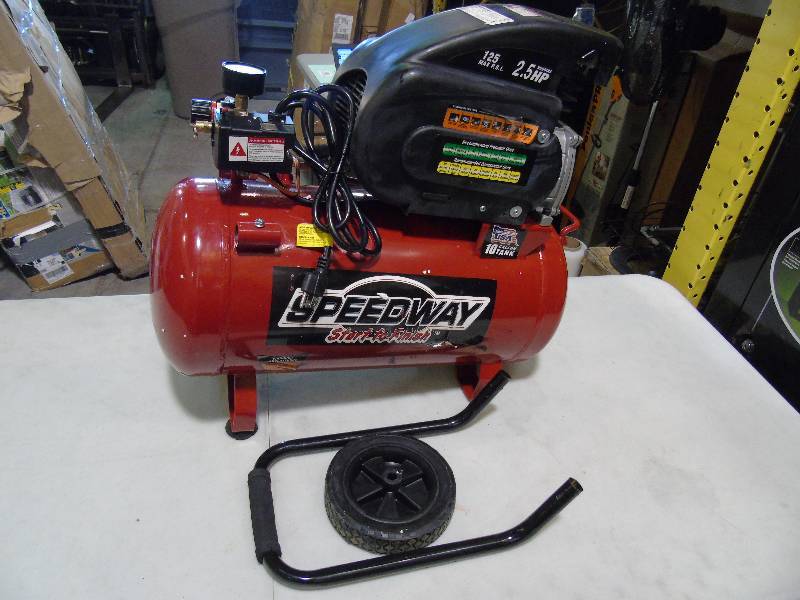 lot 128 image: Speedway 10-gallon Air Compressor