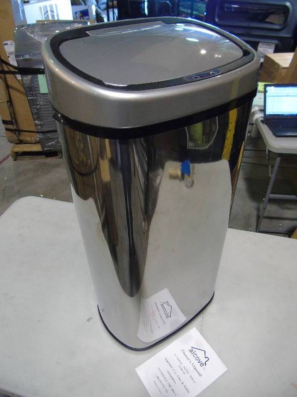 lot 139 image: alcove 18.5-Gallon Motion-Sensor Trash Can - Not working properly