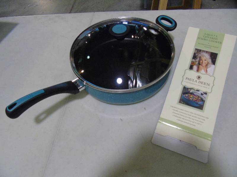 lot 148 image: Paula Deen Riverbend 5-Qt. Nonstick Aluminum Jumbo Cooker - Speckled Gulf Blue