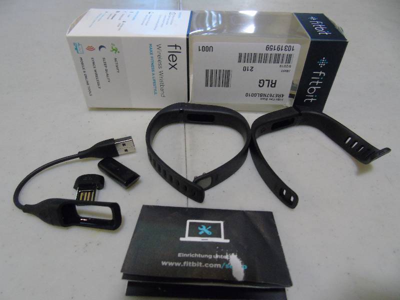 lot 158 image: Fitbit Flex Wireless Activity and Sleep Wristband - Black Color
