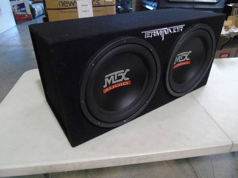 lot 168 image: MTX Terminator 1200-Watt Dual Subwoofer Enclosure